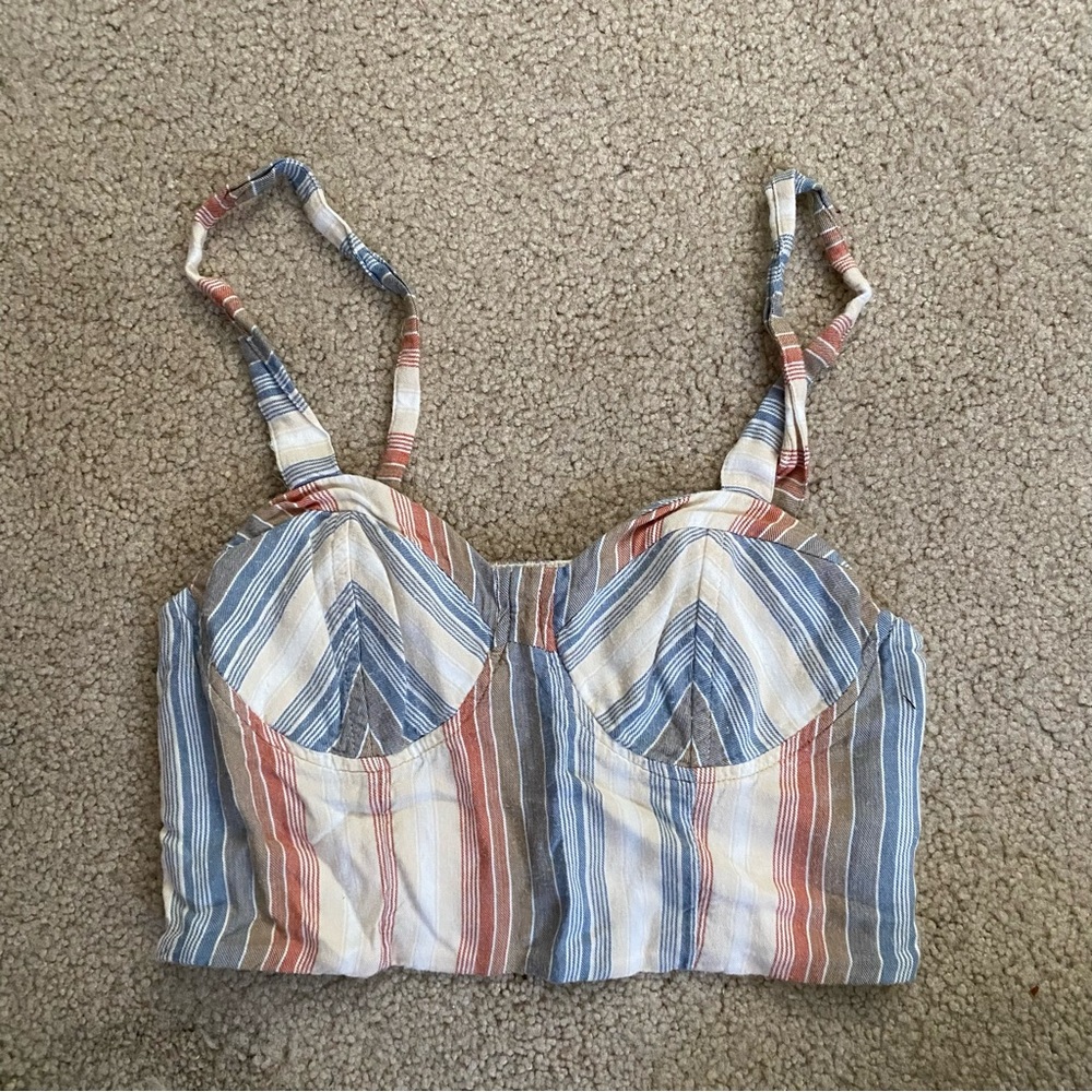 AE Striped Crop Top